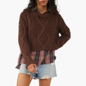 Free people Cutting Edge Sweater in Chocolate